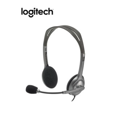Auriculares Logitech H111, Estéreo, Micrófono, Conector 3.5Mm, Gris.