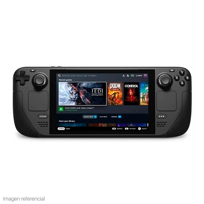 Consola Portatil Valve Steam Deck 64Gb, 7" (1280X800), Lcd Ips, Tactil, 60Hz, Color Negro