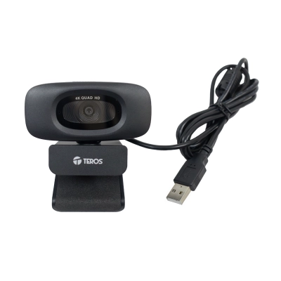 Webcam Teros Te-9073N, 4K, Micrófono Incorporado, Usb 2.0