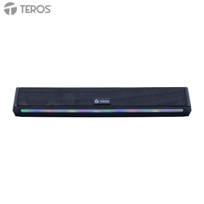 Barra De Sonido Portátil Inalámbrico Teros Vibe 6054, Bt 6, 20W, Usb-C, Iluminación Led