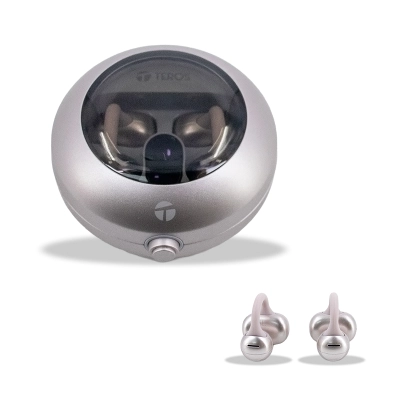 Audífonos Inalámbricos Teros Te-80712Rs, Bluetooth, Carga Tipo C, Rose Titanium