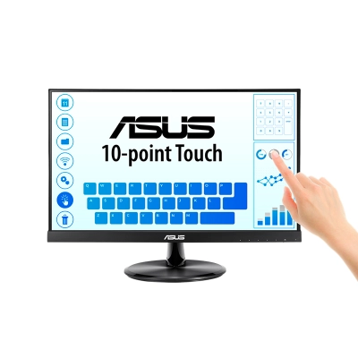Monitor Plano Multitactil Asus Vt229H, 21.5" Fhd Ips (1920X1080) /Hdmi X1/Vga X1
