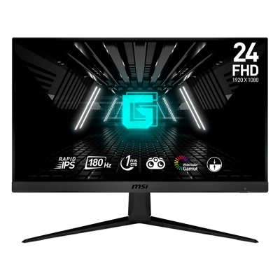 Monitor Plano Gaming Msi G2412F, 24" Fhd Ips, 180 Hz, 1 Ms, Hdmi, Dp