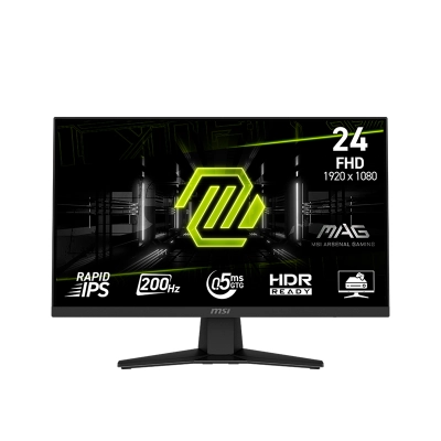 Monitor Msi Mag 244F Plano 23.8, Fhd Rapid Ips (1920 X 1080), Hdmi / Dp / Headphone-Out