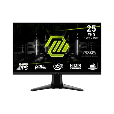 Monitor Msi Mag 255F E20 Plano, 24.5 Fhd Rapid Ips (1920X1080) Hdmi X2/Dp/Headphone-Out