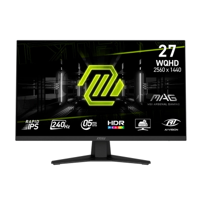 Monitor Plano Gamer Msi Mag 274Qf X24, 27" Wqhd Fast Ips, Hdmi, Dp, Headphone-Out