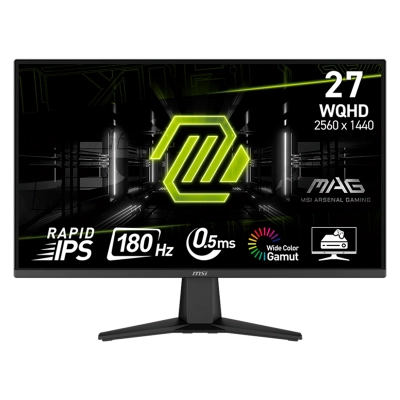 Monitor Plano Gaming Msi Mag-275Qf, 27" Wqhd Rapid Ips, 180 Hz, 0.5 Ms, Hdmi, Dp