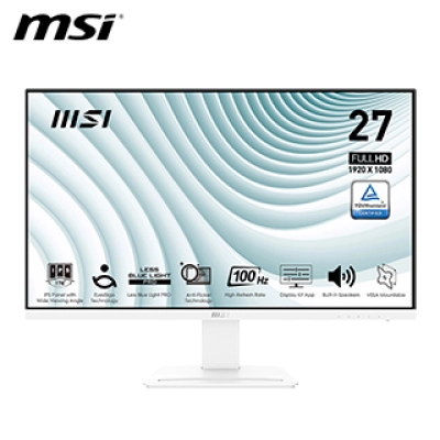 Monitor Plano Msi Pro Mp273Aw, 27" Fhd/Ips/Hdmi/Dp/Vga/Line-In/Altavoces Integrados X2