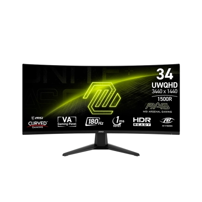 Monitor Msi Mag 346Cq Curvo (1500R) 34 Uwqhd (3440 X 1440), Hdmi X2 / Dp / Headphone-Out