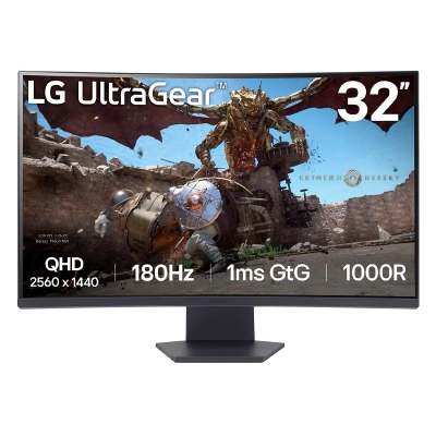 Monitor Gamer Lg 31.5" Ultragear Curvo (1000R) Qhd Va (2560X1440) Hdmix2/Dp/Hp-Out