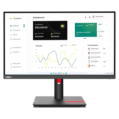 Monitor Lenovo T32P-30, 31.5" Ips Uhd Wled 16:9 60Hz Anti-Glare Hdmi Dp Rj-45 Usb-C Negro