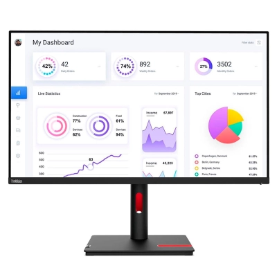 Monitor Lenovo Thinkvision S22I-30, 21.5" Wled Ips, Anti-Glare, 75Hz, 1 X Hdmi, 1 X Vga.