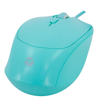 Mouse Óptico Teros Te-1227S, 800-1200-1600 Dpi, Usb, 4 Botones, Color Verde