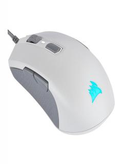 Mouse Para Juegos M55 Rgb Pro, Ambidiestro, Con Agarre Múltiple, Color Blanco.