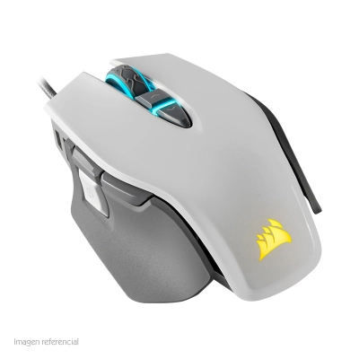 Mouse Óptico Corsair M65 Rgb Elite Fps Gaming, 18 000 Dpi, Usb, 9 Botones, Blanco.