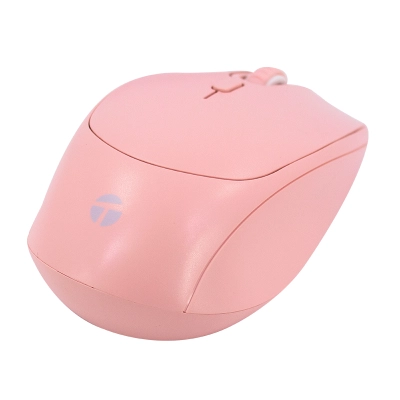 Mouse Óptico Teros Te-1226S, 800-1200-1600 Dpi, Usb, 4 Botones, Color Rosado