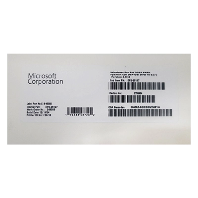 Sistema Operativo Microsoft Windows Svr Std 2025 64Bit 1Pk Spanish Oem (Ep2-25197)