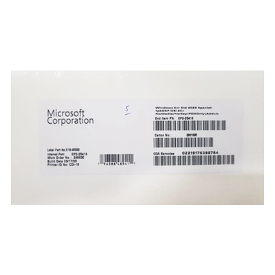 Microsoft Windows Svr Std 2025 Spanish Oei 2Cr (Apos) (Ep2-25418)