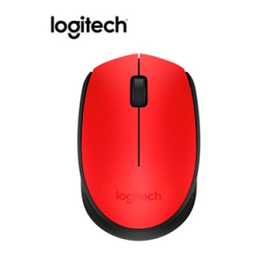 Mouse Óptico Inalámbrico Logitech M170, Ambidiestro, Receptor Usb, 2.4 Ghz, Rojo.
