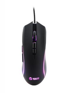 Mouse Óptico Teros Te-5160N, 6400Dpi, Rgb, Usb, 7 Botones, Presentación En Colgador