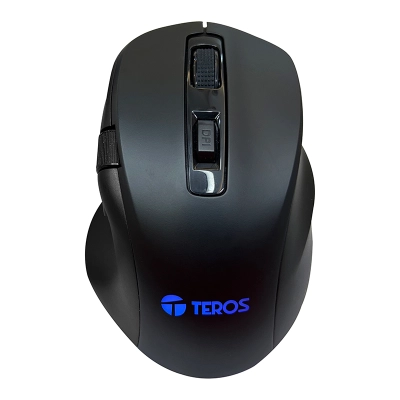 Mouse Óptico Gamer Teros Te-5168N, 7 Botones, 6400 Dpi, Rgb, Negro