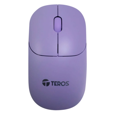 Mouse Óptico Inalámbrico Teros Te-1219S, 1000 Dpi, Receptor Usb, 3 Botones, Color Morado
