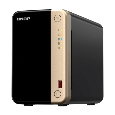 Servidor Nas Qnap Ts-264-8G, Celeron N5095 4C / 2.9Ghz, 8Gb Ram, Bahias: 2 X 3.5" Sata