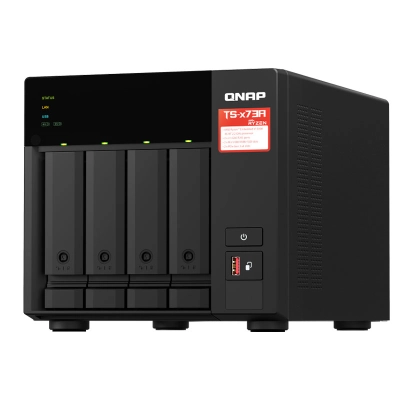 Servidor Nas Qnap Ts-473A, Amd Ryzen V1500B/2.2Ghz, 8Gb Ddr4 Sodimm, Bahias: 4 X 3.5" Sata