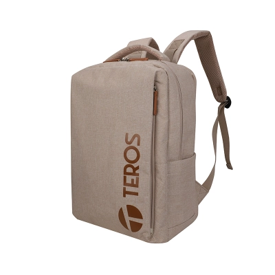 Backpack Teros City Iii Te-9046Bg, Para Notebooks De Hasta 15.6", Color Beige