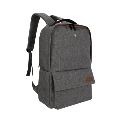 Backpack Teros City Ii Te-9028-2Gr, Para Notebooks De Hasta 15.6" - Color Gris
