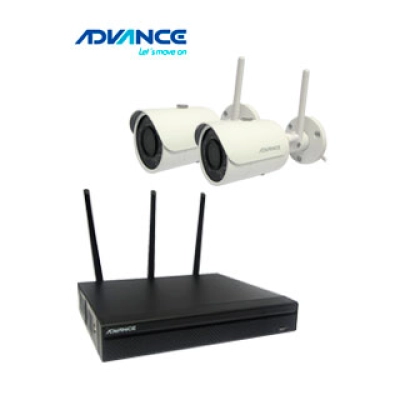 Kit Cámaras Ip Wireless Advance Camws22, 2 Cámaras, Nvr Con Disco De 1Tb, Dia/Noche.