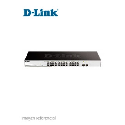Switch D-Link Dgs-1210 Series, Capa L2/L3, 24 Rj-45 Gbe, 2 Puertos Sfp 1Gbe.