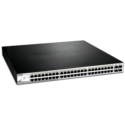 Switch D-Link Dgs-1210-52Mp, 48 Lan Gbe Poe, 4 Sfp, Capa 2 / 3.