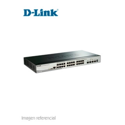 Switch D-Link Dgs-1510 Series, Capa L2/L3, 24 Rj-45 Gbe, 4 Sfp 10Gbe.