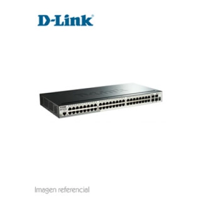 Switch Smartpro D-Link Dgs-1510-52X, 48 Rj-45 Lan Gbe, 4 Puertos 10G Sfp.