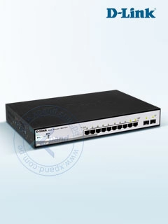 Switch D-Link Dgs-1210-10P, Capa 2, 10 Puertos 10/100/1000 Mbps, 2 Puertos Combos Sfp, Estándares Ieee 802.3/U/Ab/Z/Af.