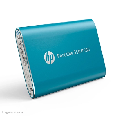 Unidad De Estado Solido Externo (Ssd) Portatil Hp P500, 1Tb, Usb-C 3.2 Gen 1, Color Azul