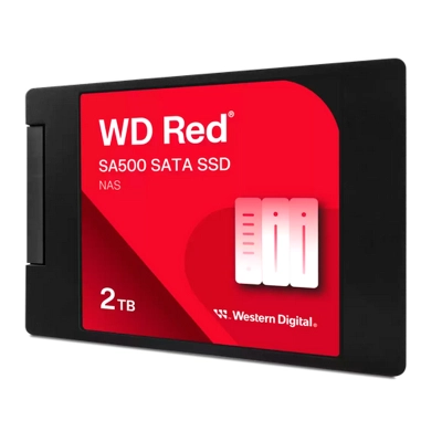 Unidad En Estado Solido Western Digital Red Sa500 Nas, 2Tb, Sata, 2.5", 7Mm.