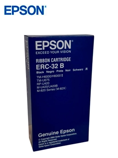 Cinta Epson Erc-32 B, Color Negro, Presentación En Caja