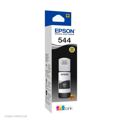 Botella De Tinta Epson T544120-Al, Color Negro, Contenido 65Ml.