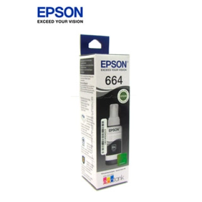 Botella De Tinta Epson T664120, Color Negro, Contenido 70Ml, Para Impresoras Epson L200.