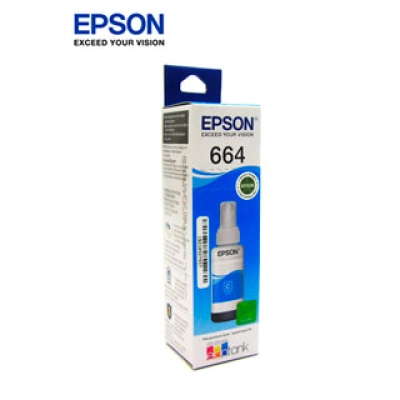 Botella De Tinta Epson T664220, Color Cyan, Contenido 70Ml, Para Impresoras Epson L200.