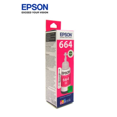 Botella De Tinta Epson T664320, Color Magenta, Contenido 70Ml, Para Impresoras Epson L200.
