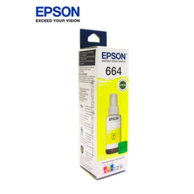 Botella De Tinta Epson T664420, Color Amarillo, Contenido 70Ml, Para Impresoras Epson L200.