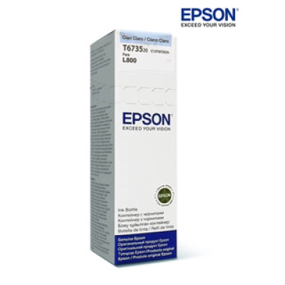 Botella De Tinta Epson 673 (T673520), Color Cian Claro, Contenido 70 Ml, Para Impresora L800.Presentación En Caja.
