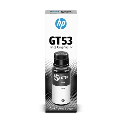 Botella De Tinta Original Negra Hp Gt53 (1Vv22Al), 90Ml.