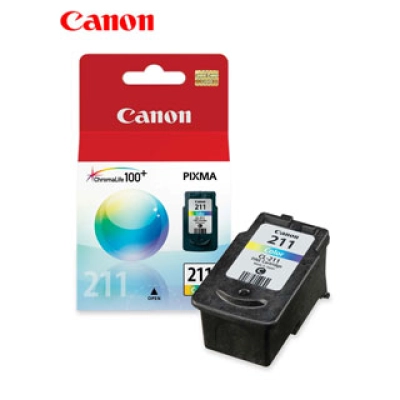 Cartucho De Tinta Canon Cl-211 Tricolor, Chromalife 100, 9Ml, Presentación En Colgador.para Modelos:ip 2700/2702/3000Mp 240/250/260/270/280/480/490Mx 330/340/350/360/410/420/495