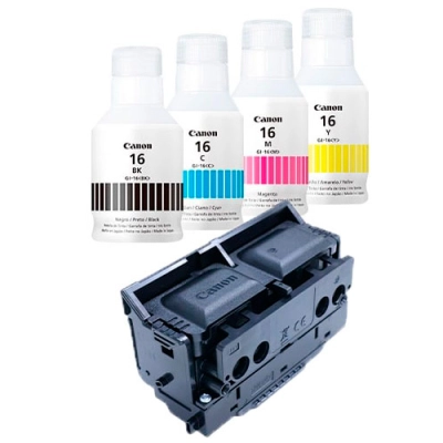 Kit De Cartuchos Canon Gi-16 Bk,C,M,Y Cabezal Ph-S