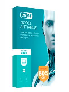 Software Eset Nod32 Antivirus Edición 2020, Para 1Pc, Licencia 1 Año, Presentación En Caja