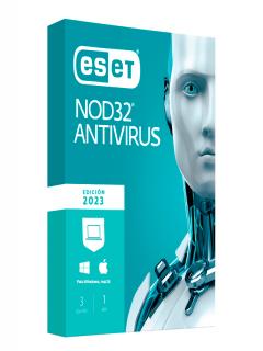 Software Eset Nod32 Anti-Virus Edicion 2023 Para 3 Pcs, Licencia 1 Año.